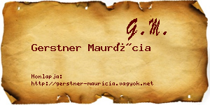 Gerstner Maurícia névjegykártya